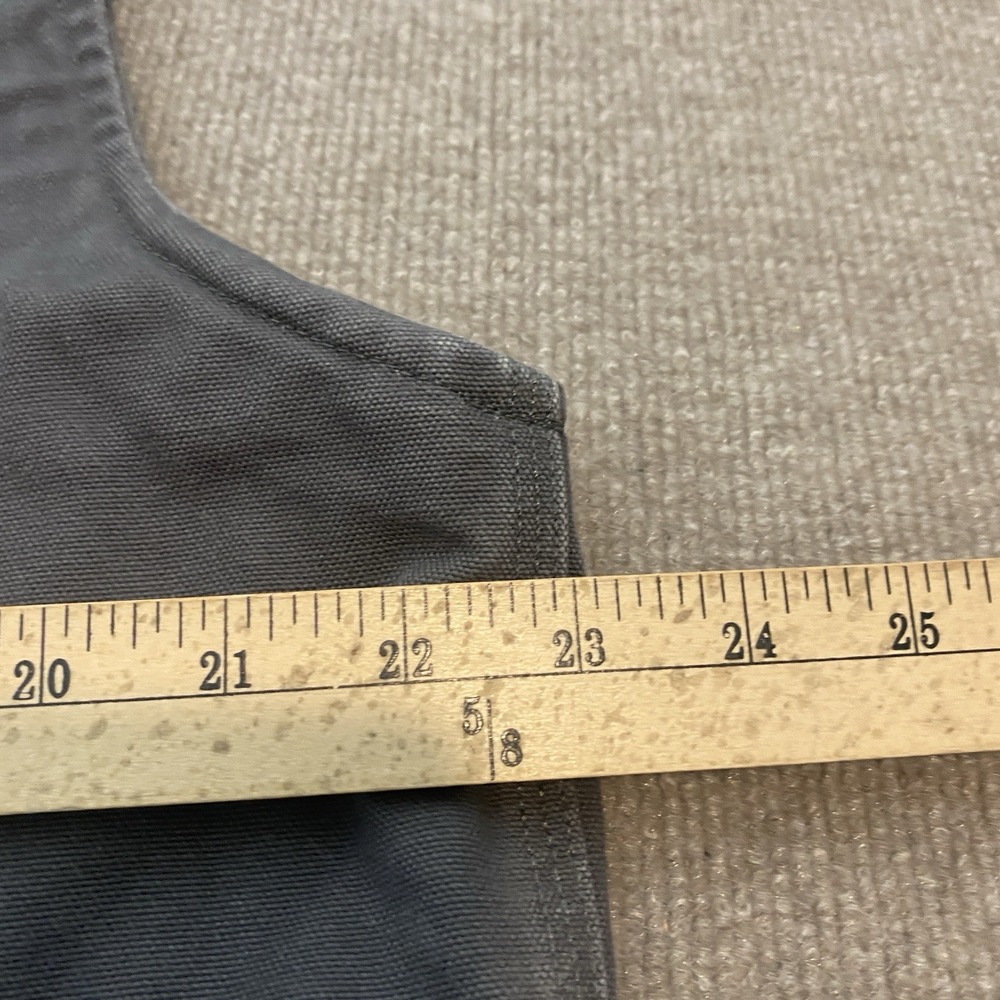 Carhartt Hooded Vest Gravel Grey Fleece Lined Duck Canvas 103837 GVL Size Large - Picture 9 of 10